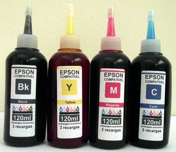 KIT 4 CORES EPSON L120 480ml